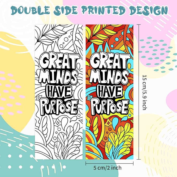 60 PCS Inspirational Bookmarks, 12 Designs | Motivational,Gratitude,Appreciation,Kindness & Encouragement Sayings Bookmarks for Students,Party Favors Classroom Rewards