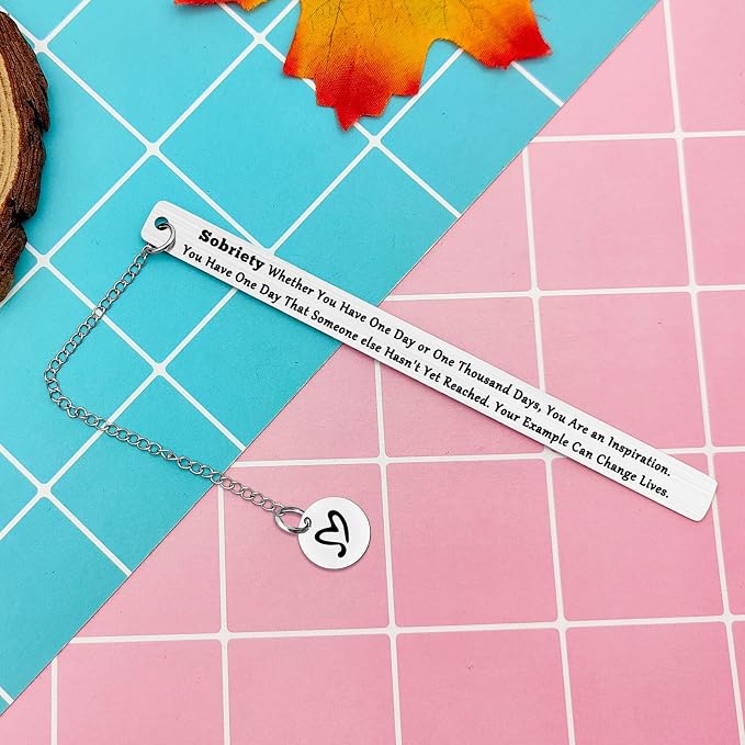 Recovery Gift Sobriety Recovery AA Gifts Recovery Sympathy Bookmark Gift for Men Women Surgery Cancer Survivor Gifts Addiction Recovery Gift Christmas Birthday Gifts for Friends Serenity Prayer Gift