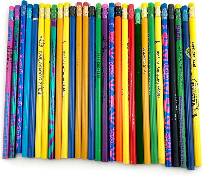 GRAPHITE Round Misprint Set – 2 HB Lead, Unsharpened with Erasers | Great for Drawing, Crafts, Gifts & Classroom Use – Box of 144