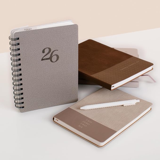 Orange Circle Studio Academic Planner 2025-2026, Desert Taupe, Large
