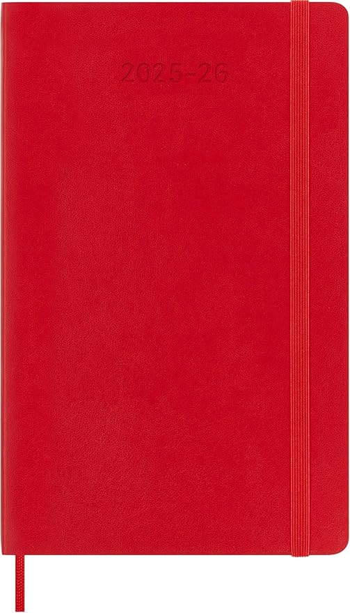 Moleskine Classic 18 Month 2025-2026 Weekly Planner, Soft Cover, Large (5" x 8.25"), Scarlet Red, 208 pages