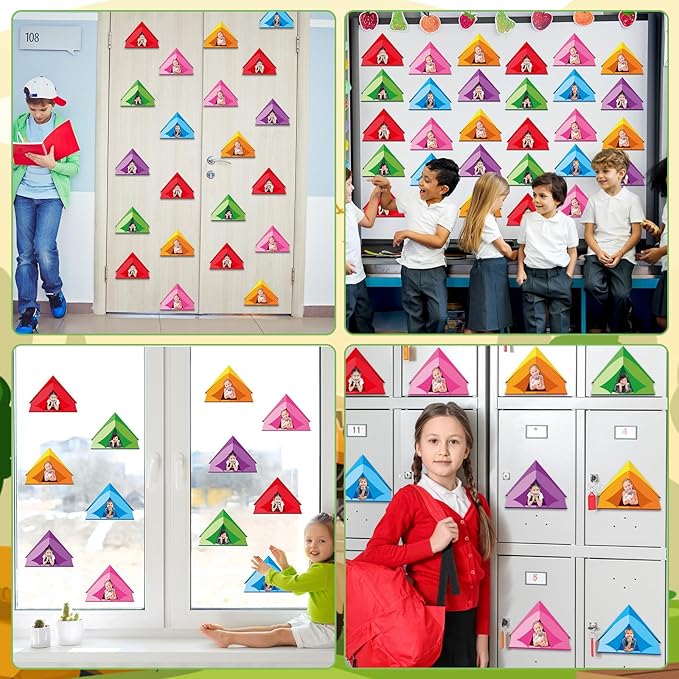 48 Set Camping Tent Cutouts with Photo Space for Bulletin Board Decor Camping DIY Photo Crafts Woodland Tents Paper Cut Outs for Teacher Student School Home Chalkboard Wall Classroom Decors