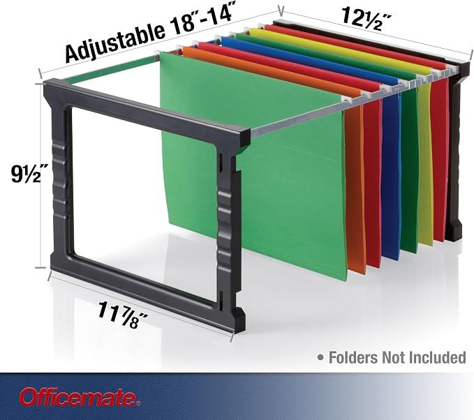 Officemate Plastic Hanging File Folder Frame, 18 Inch, Letter and Legal Size.(91961) (Pack of 4)