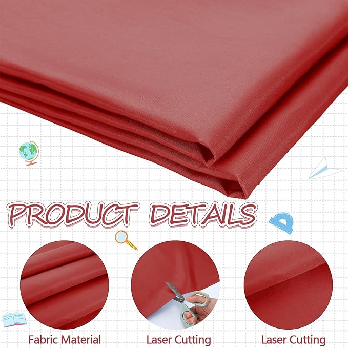 Mindsoft Bulletin Board Fabric 48 '' x 107 '' Class Fabric for Classroom Bulletin Board Decor, Pillows, Curtains, Crafts(Cranberry Red)