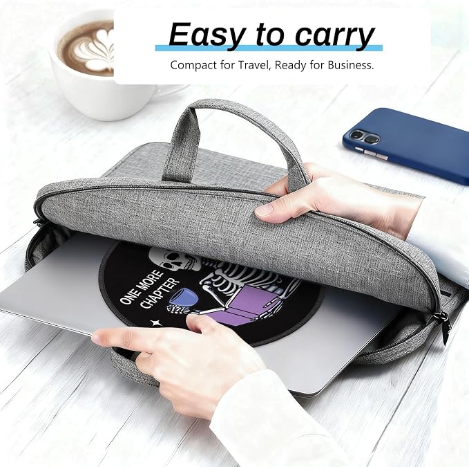 Gctriki Funny Skull Mouse Pad, 8.6" Round Mousepad with Stitched Edge & Non-Slip Base, Comfortable Mouse Pads for Computer Laptop, Unique Office Decor & Home Desk Accessories Book Lovers Gothic Humor