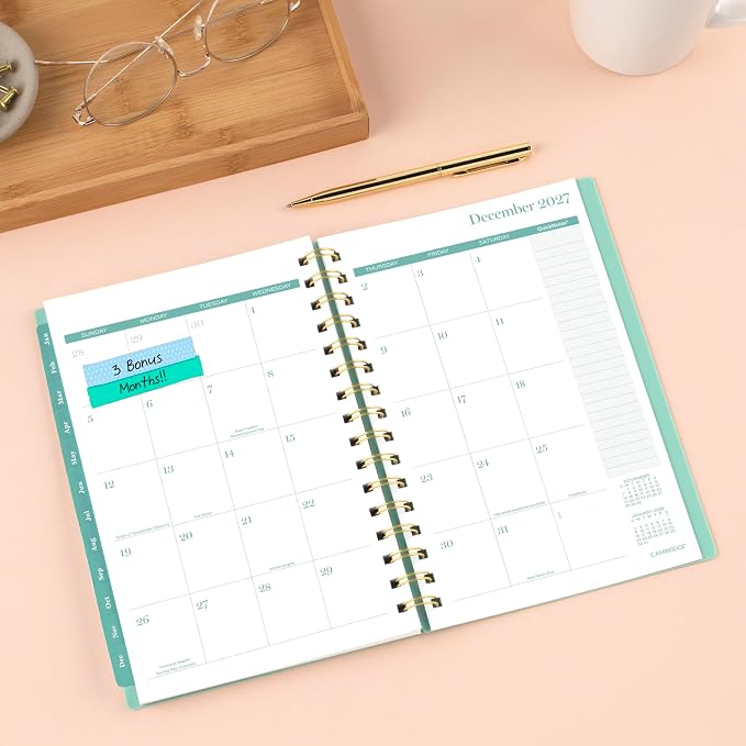 Mead Cambridge 2027 Planner, Weekly & Monthly, 5.5" x 8.5", Glimmer (1843-200-27)