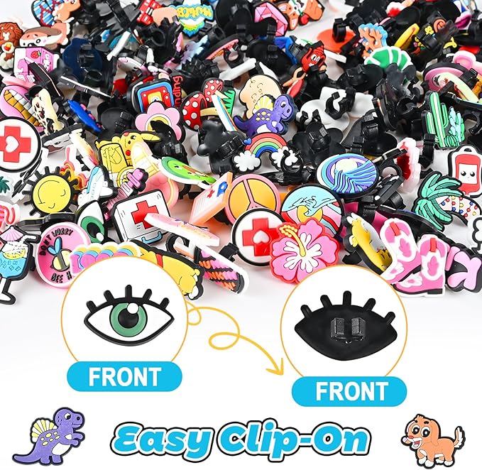 Goldge 200PCS Pencil Toppers, Colorful Pencil Charms Bulk for Classroom Rewards, School Supplies Decorations, Student Incentives Classroom Prizes