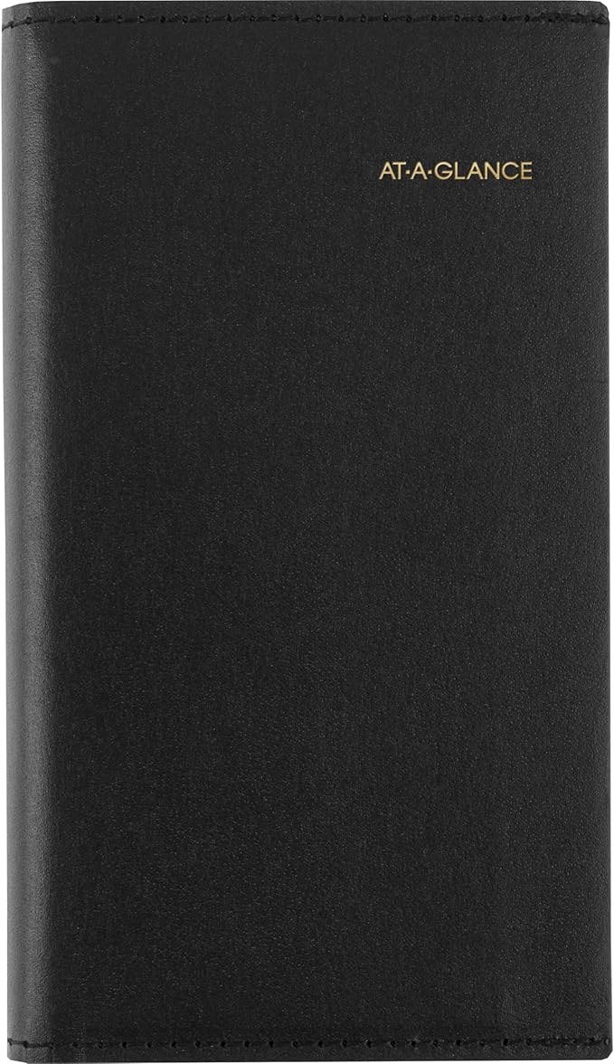 AT-A-GLANCE 2027 Refillable Planner Weekly Appointment Book, 3.25" x 6.25", Pocket Size, Hourly, Black (700080527)