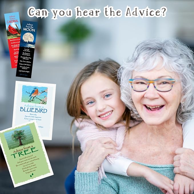 Advice 3 Bookmark Majestic Animals Set, Laminated with Glossy Finish, Printed on Recycled Paper, Moose, Elk, Eagle (AMBM-MAGANM)