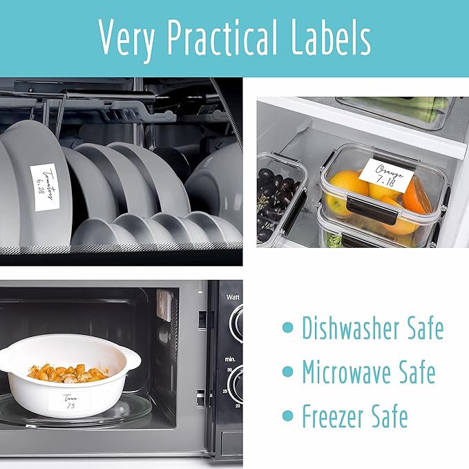150 Large Size Removable Customizable Blank Labels, Water/Oil/Tear Resistant, No Residue for Home Organization Projects, Bins, Kitchen Storage Containers, Desk Items(6”x 4”)