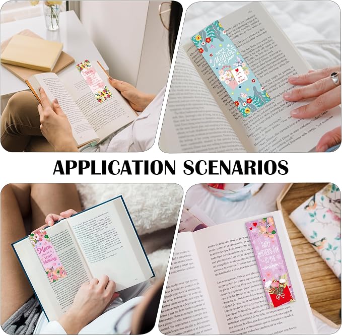 120 Pcs Mothers Day Bookmarks Gift, Christian Bible Verses Paper Bulk Bookmark Gift for Mama, Best Mom Ever Religion Inspirational Scripture Paper Book Mark Gift for Women Mom Reading Lover