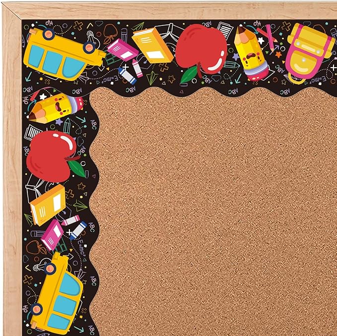 72 Feet Colorful Back to School Theme Bulletin Board Borders Trim for Welcome Bulletin Board Classroom Décor