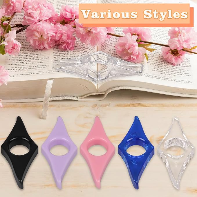 6 Pcs Thumb Book Page Holder for Reading, Ideal Reading Accessories for Book Lovers, Reading Essentials with Multiple Colors for Choice