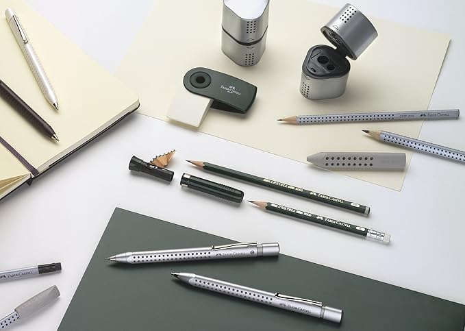 Faber-Castell 9000 Perfect Pencil Refill; B - 3 Spare Graphite Pencils with Smudge Free Eraser - Writing, Drawing and Sketch Pencils