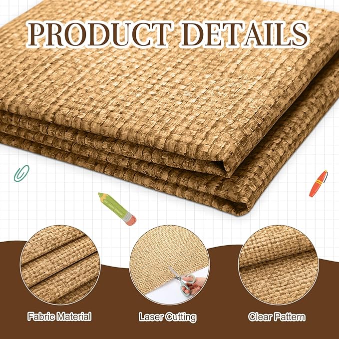 Mindsoft Bulletin Board Paper 48'' x 107'' Class Boards for Classroom Bulletin Boards Everyone is Welcome Classroom Board Decor Pillows Curtains Crafts(Burlap,1 Pc)