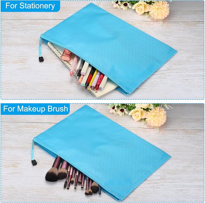 PATIKIL Waterproof Zipper File Bags, 3 Pack A4 Document Holders Pencil Pouch for Office, Yellow