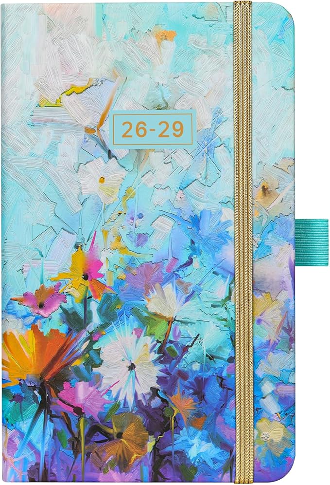 2026-2029 Pocket Planner/Calendar - 3 Year Monthly Planner 2026-2029, July 2026 - June 2029, 6.3" x 3.8", 60 Notes Pages, Inner Pocket, Pen Loop, Elastic Closure, Perfect Organizer for Purse
