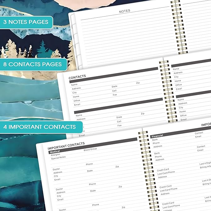 Monthly Planner 2026-2030 - 5 Year Monthly Calendar 2026-2030, Jan.2026 - Dec.2030, 9" x 11", 60 Months with Tabs, Double-Side Pocket, Holidays, Pages, Elastic Closure