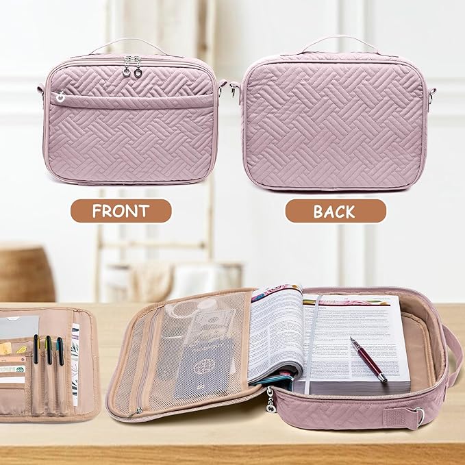 IMAGINING Bible Cover for Women - Stylish Large Bible Covers - Bible Case with Handles - Bible Bag Journal Case - Bible Carrying Case for Women - Bible Gift - Book Protector for Book Lovers