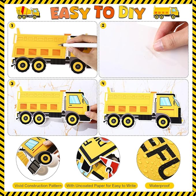 Honoson 71 Pcs Construction Bulletin Board Decorations Road to Success Bulletin Boards Construction Inspirational Classroom Decors for Library Classroom Positive Chalkboard Wall Decor(Road)