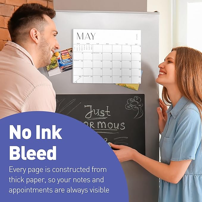 S&O Simple Magnetic Fridge Calendar from January 2026-June 2027 - Tear-Off Refrigerator Calendar to Track Events & Appointments - 18 Month Magnetic Planner for Fridge for Easy Planning-8"x10”in