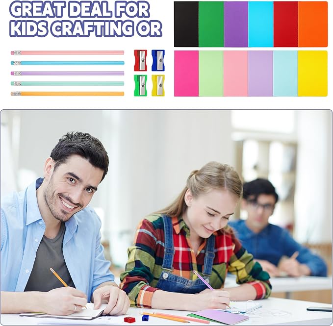312 Pcs Operation Christmas Box Filler Classroom School Kits Essential Supplies with Pencil Sharpeners Notebooks Pens Stickers Plastic Sealable Bags for Operation Christmas Classroom Gift Charity Box