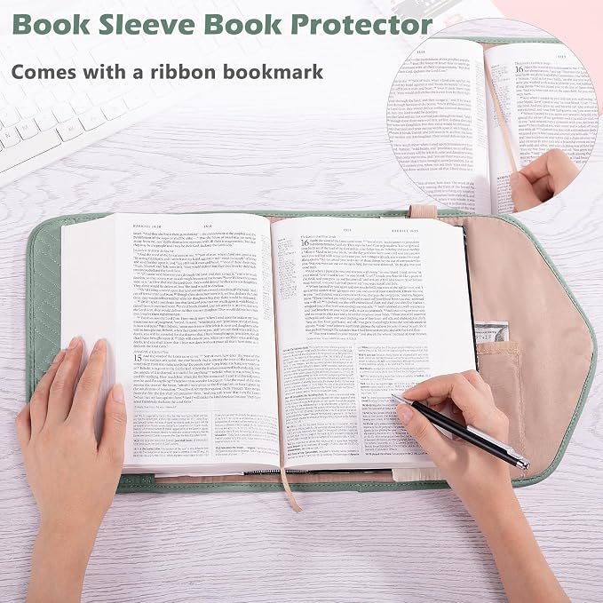 APLUFINE Reusable Book Cover with Magnet Closure - Adjustable Book Sleeve for Book Lovers Gift - Book Protector for Paperback -Book Covers for Hardcover - Book Pouch - Book Carrier