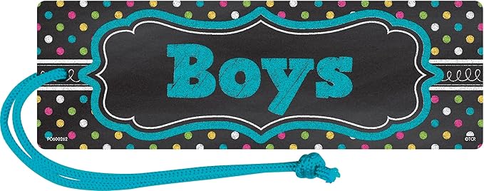 Teacher Created Resources 77278 Chalkboard Brights Magnetic Boys Pass