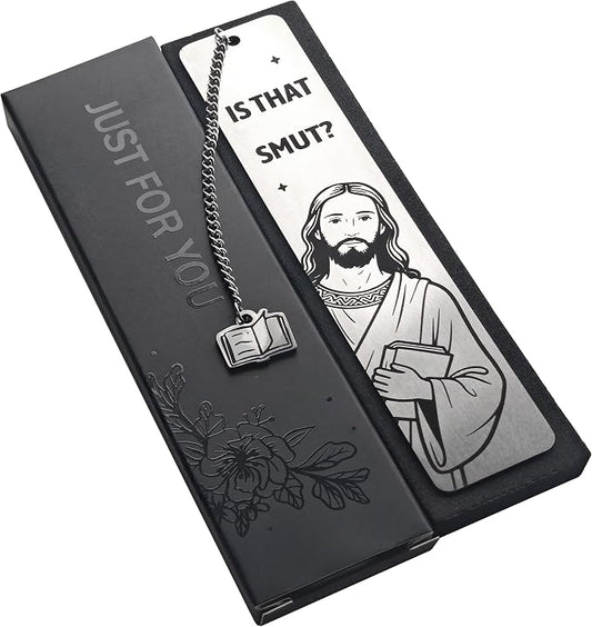 Funny Bookmarks for Women, Christian Gifts for Women Readers, Metal Bookmark for Book Lovers, Christmas & Birthday Gifts for Her, Best Friend, Sister, Wife, with Gift Box, is that
