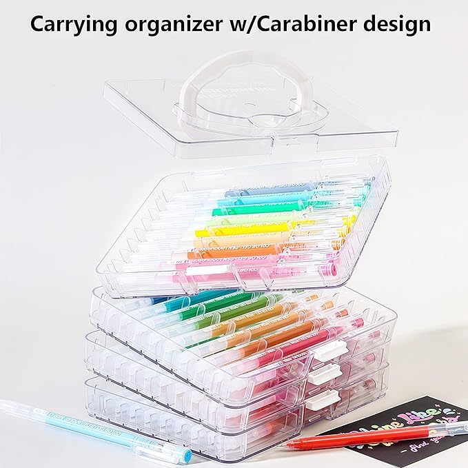 72 Advanced Colored Gel Pens Set, 0.6mm Fine Point for Black Paper & White Paper, Pens for Journaling, Adult Coloring Books, Bible, Drawing, Note Taking, Art & Journaling Supplies