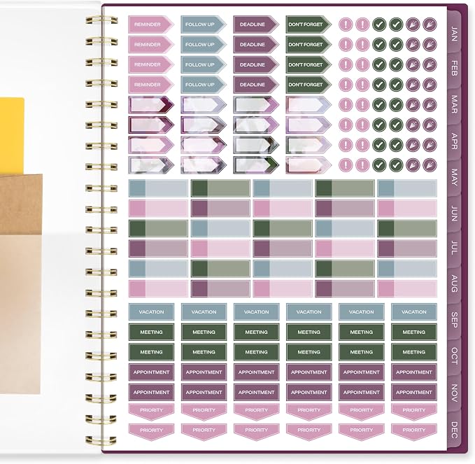 Mead Cambridge 2027 Planner, Weekly & Monthly, 8.5" x 11", Blush Blossom (1855-905-27)