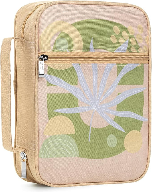 Mr. Pen- Bible Cover Case, Carrying Book Case with Durable Handle and Zippered Pocket, Bible Protective Church Bag for Men & Women, Christian Gifts, Earthy Botanica