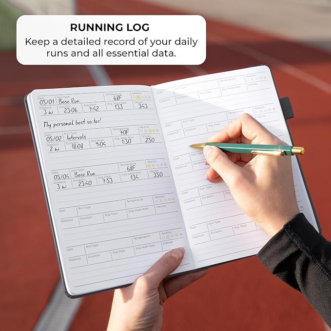Clever Fox Running Log Book – Complete Run Training Tracker Journal – Runners Planner, Track Gifts & Stuff For Runners, Women & Men (Gray)