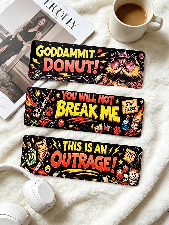DCC Bookmark 3Pcs Funny Dungeon Book Crawler Reading Carl Merch for Book Game Lovers