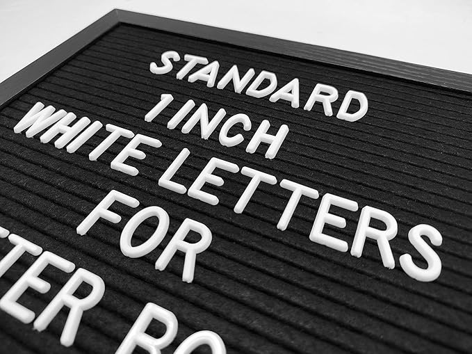 Felt Letter Board Letters Set - Pre-cut 378pcs Standard 1inch White Letters Only (No Board Included)