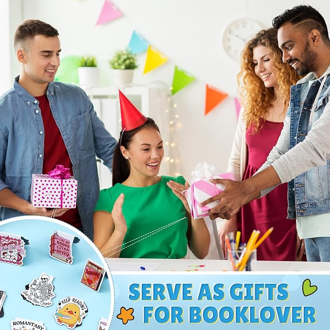 Skyygemm 18 Pcs Funny Magnetic Bookmarks Magnet Bookmarks Fun Cute for Reading Bookworm Booklover Women Work Adults Travel School Teacher Office Supplies Gifts