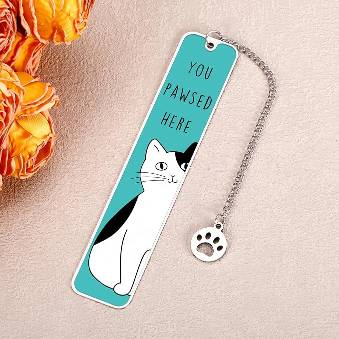 Cat Gifts for Women, Cute Cat Bookmarks for Bookish Girls, Father's Day Cats Dad Gift, Birthday Graduation Gift for Cats Mom, Cats Themed Gift for Woman Men Boys, Reading Accessories for Book Lovers