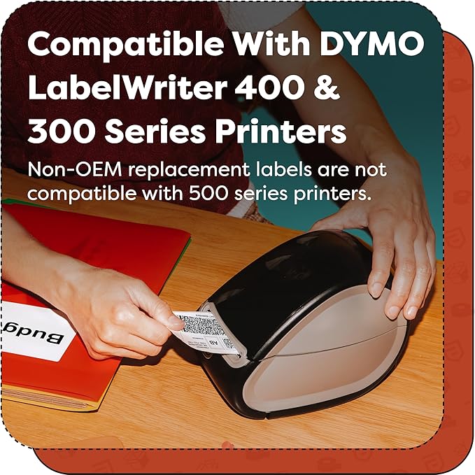 Aegis Adhesives - Replacement for DYMO 30252 (12 Rolls, 4200 Labels) 1 1/8" X 3 1/2" Direct Thermal Address Labels - Compatible with LabelWriter 450, 450 Turbo, 4XL Printers (NOT 550, 5XL)