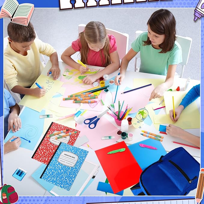 Gilprop 79 Pcs Christmas Gift Box for K-5 Elementary Middle Kit Bundle Bulk Essential for Operation Charity Xmas Gift(Navy Blue)