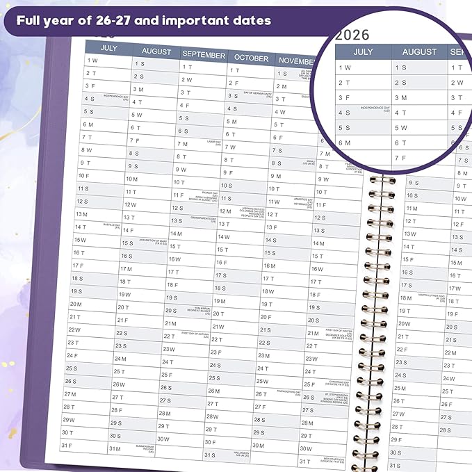 2026-2027 Appointment Book/Planner - Weekly Appointment Book 2026-2027, Jul. 2026 - Jun. 2027, 8.26" x 10.7", Daily/Hourly Planner, Schedule Planners, 15-Minute Interval