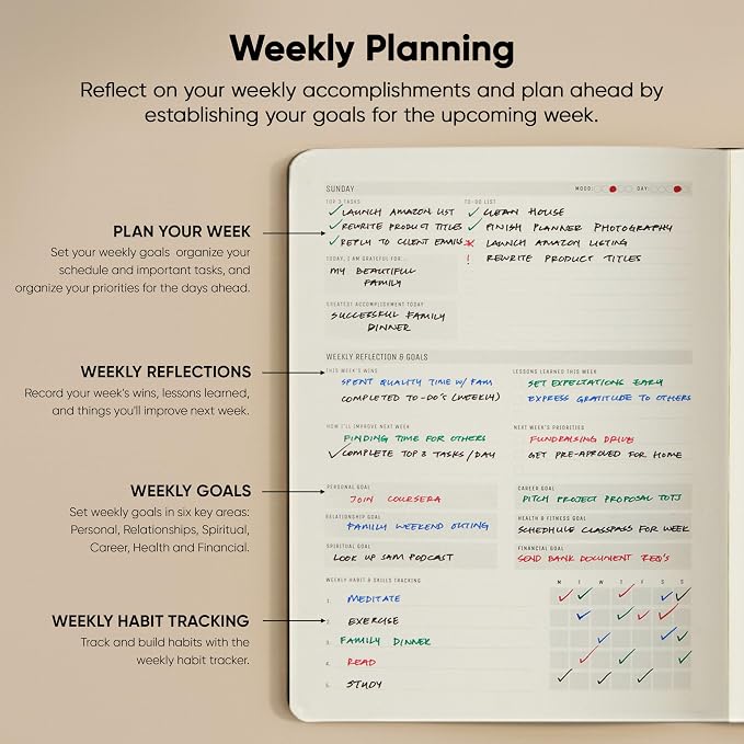 Undated, 2026 Planner, 8.5" x 11" - The #1 Productivity Planner to Achieve Your 2026 Goals - Planner 2026-2027 by PRODUCTIVITY STORE (A4, BLACK)