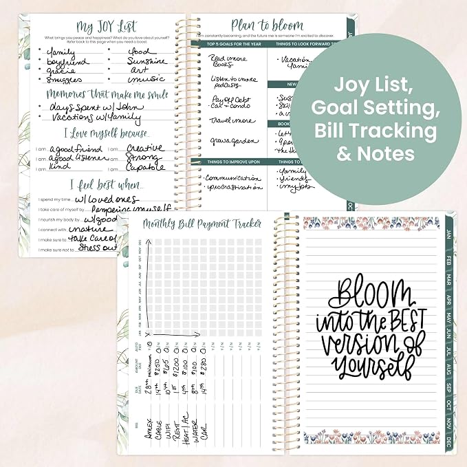 bloom daily planners 2026 Pocket Planner - 4” x 6” - (January 2026 - December 2026) - MINI Weekly/Monthly Agenda Organizer & Calendar Book - Eucalyptus, White