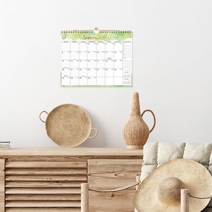2026-2027 Calendar - 2026-2027 Wall Calendar, July 2026 - December 2027, 11" × 8.5", Spiral Twin-Wire Binding, Daily Blocks with Julian Dates, Perfect for Planning and Organizing Your Life