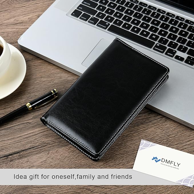 Leather Professional Business Card Holder Organizer Book - 300 Card Capacity Premium PU Folder with Soft Cover, Name Card Credit Cards Binder for Men/Women, Elegant Black