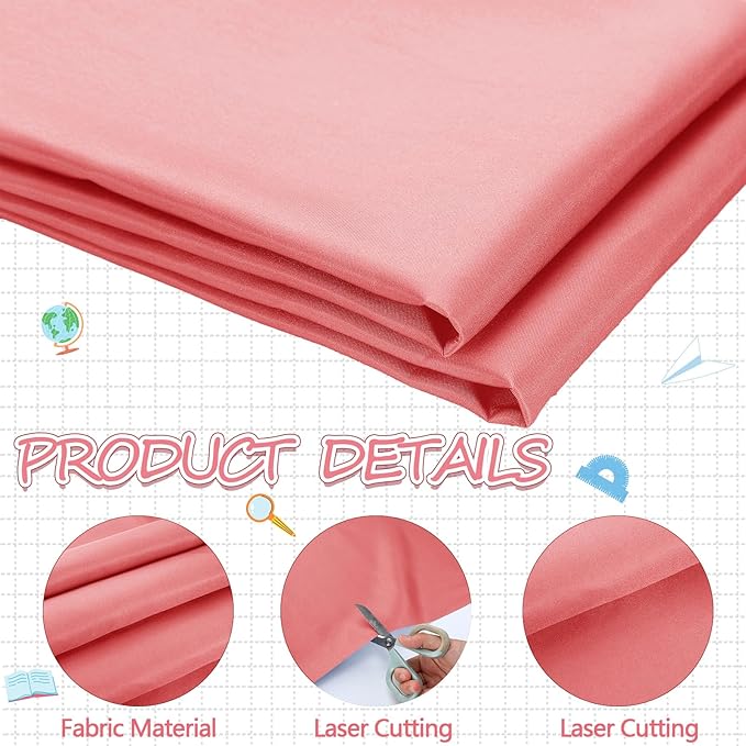 Mindsoft Bulletin Board Fabric 48 '' x 107 '' Class Fabric for Classroom Bulletin Board Decor, Pillows, Curtains, Crafts(Coral Pink)