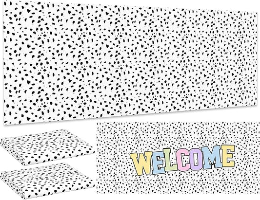 Hahafelt 2 Pack 47 x 108 Inch Fabric Bulletin Board Roll Waterproof Non Woven Classroom Background Decoration Resistant Bulletin Board for Back to School Wall Decor DIY Craft (Spot)