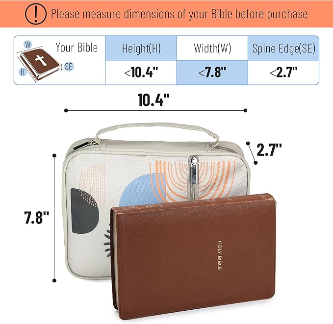 Mr. Pen- Bible Cover Case, Carrying Book Case with Durable Handle and Zippered Pocket, Bible Protective Church Bag for Men & Women, Christian Gifts, Gray Style