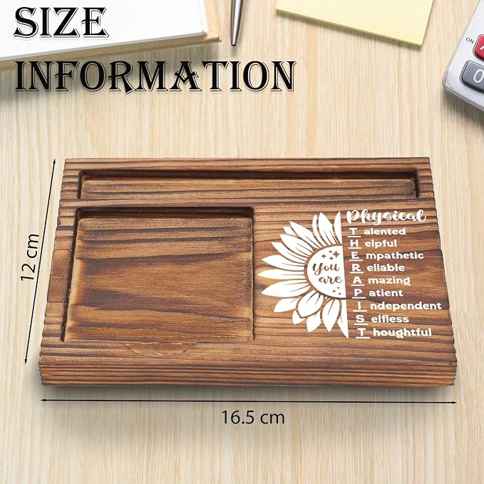 Physical Therapist Gifts Sticky Note Holder, Thank You Appreciation Gifts for Physical Therapists, Therapy Office Desk Organizer, Employee Recognition Desk Accessory TZP119
