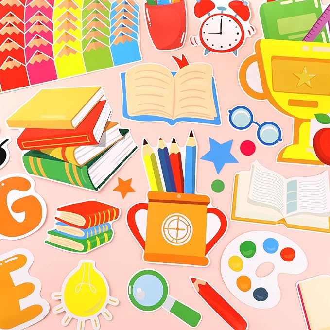 gisgfim Welcome Back to School Bulletin Board Decorations Set Colorful Classroom You are Capable of Amazing Things Paper Cutouts Motivational Bulletin Board Decor for Nursery Teachers Chalkboard Wall