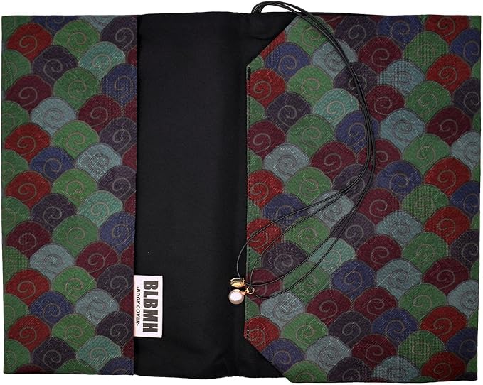 BLBMH 6x9 Bible Book Cover for Women, Non-Stretch Fabric Protector for Paperback, Soft Cloth Sleeve with Bookmark for Journals Notebooks | Privacy Reading Gift - XC Green